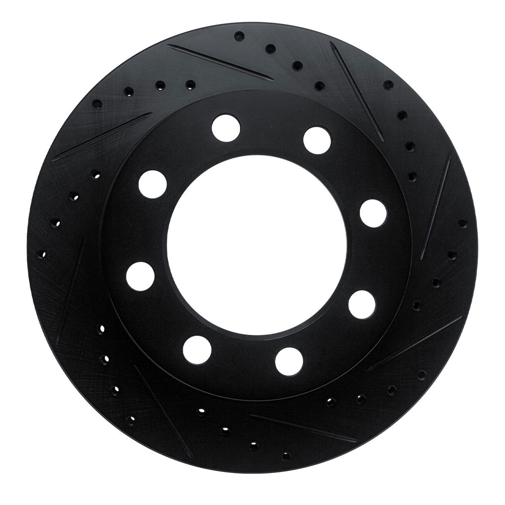 Dynamic Friction 633-40072R - Drilled and Slotted Black Zinc Brake Rotor