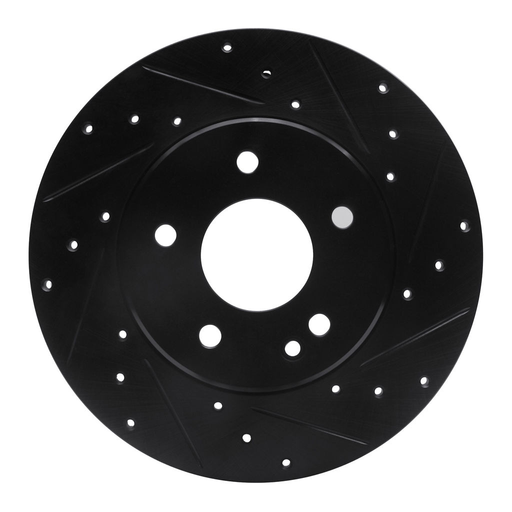 Dynamic Friction 633-63036R - Drilled and Slotted Black Zinc Brake Rotor