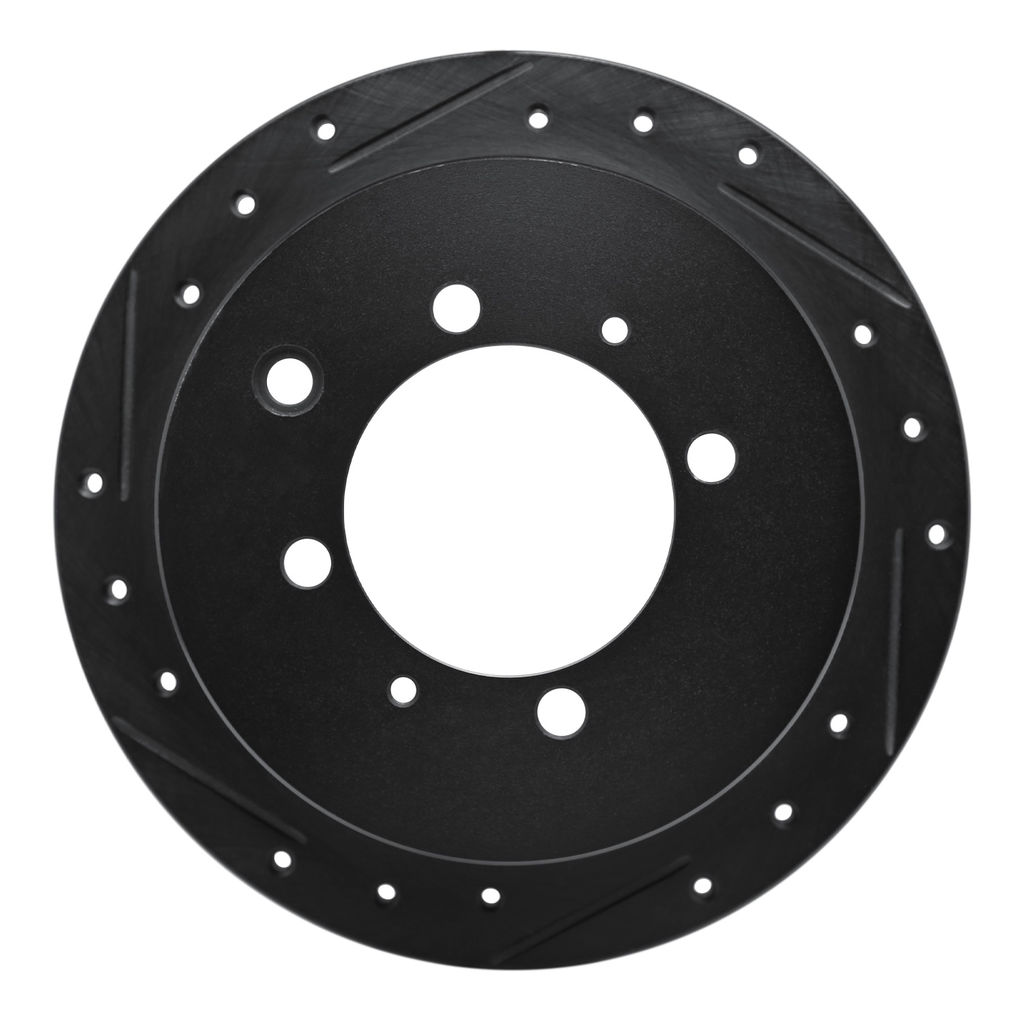 Dynamic Friction 633-03006L - Drilled and Slotted Black Zinc Brake Rotor