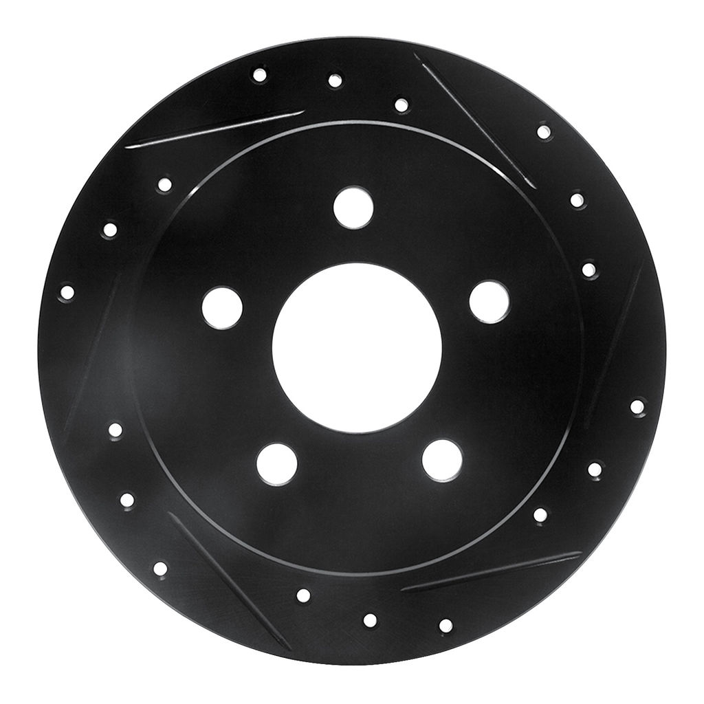 Dynamic Friction 633-52012R - Drilled and Slotted Black Zinc Brake Rotor