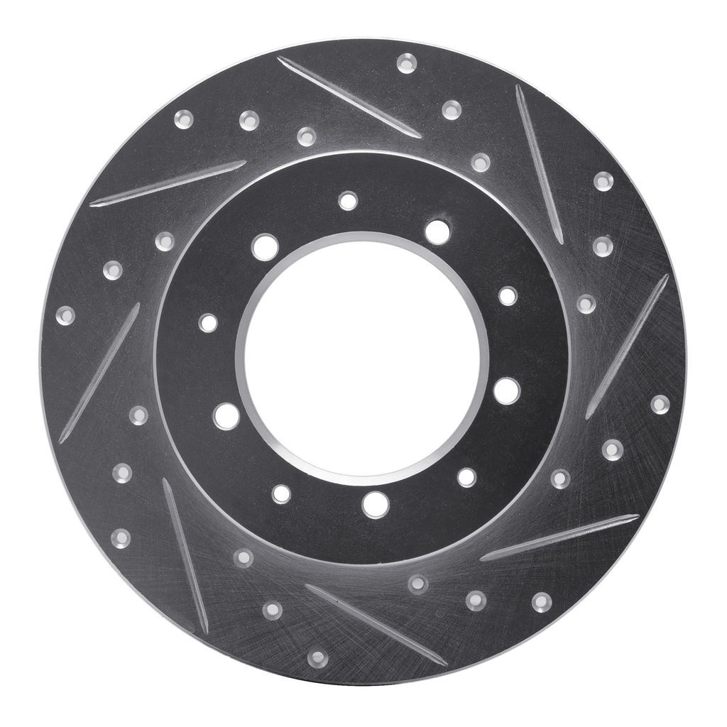 Dynamic Friction 631-11002R - Drilled and Slotted Silver Zinc Brake Rotor