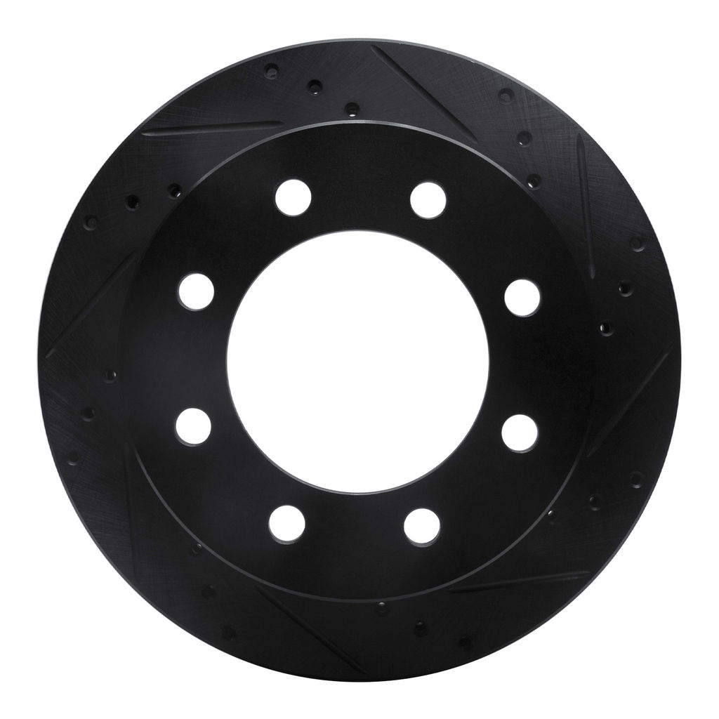 Dynamic Friction 633-40088R - Drilled and Slotted Black Zinc Brake Rotor