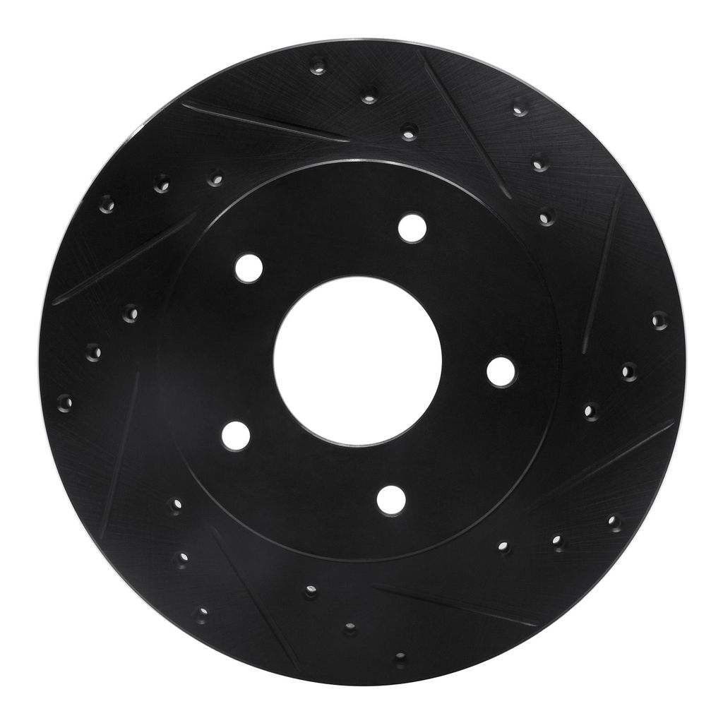 Dynamic Friction 633-52004R - Drilled and Slotted Black Zinc Brake Rotor