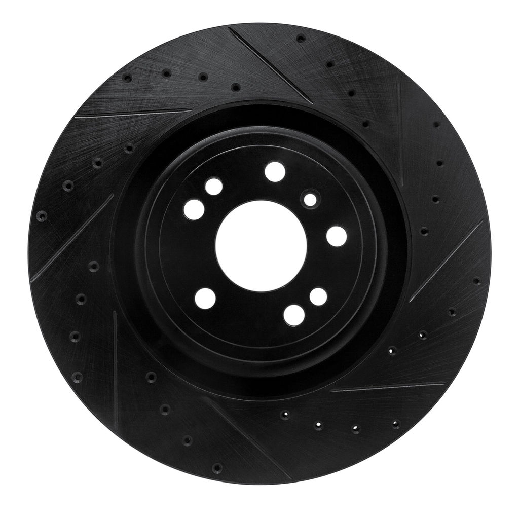 Dynamic Friction 633-63146R - Drilled and Slotted Black Zinc Brake Rotor