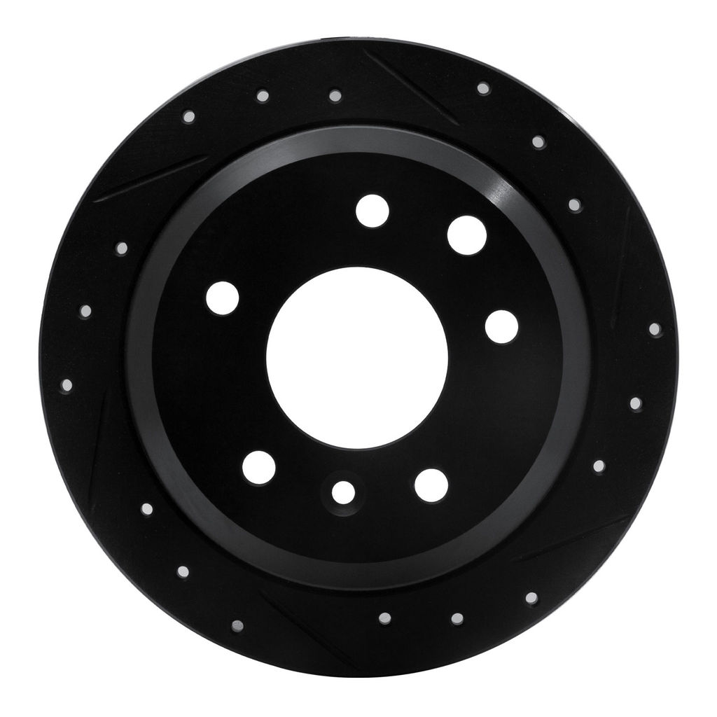 Dynamic Friction 633-20004R - Drilled and Slotted Black Zinc Brake Rotor