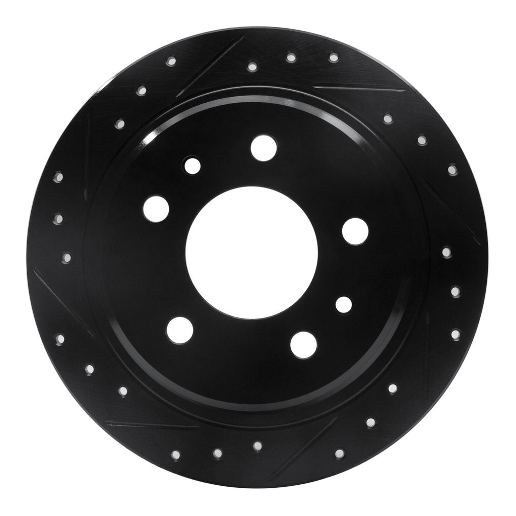 Dynamic Friction 633-31015L - Drilled and Slotted Black Zinc Brake Rotor
