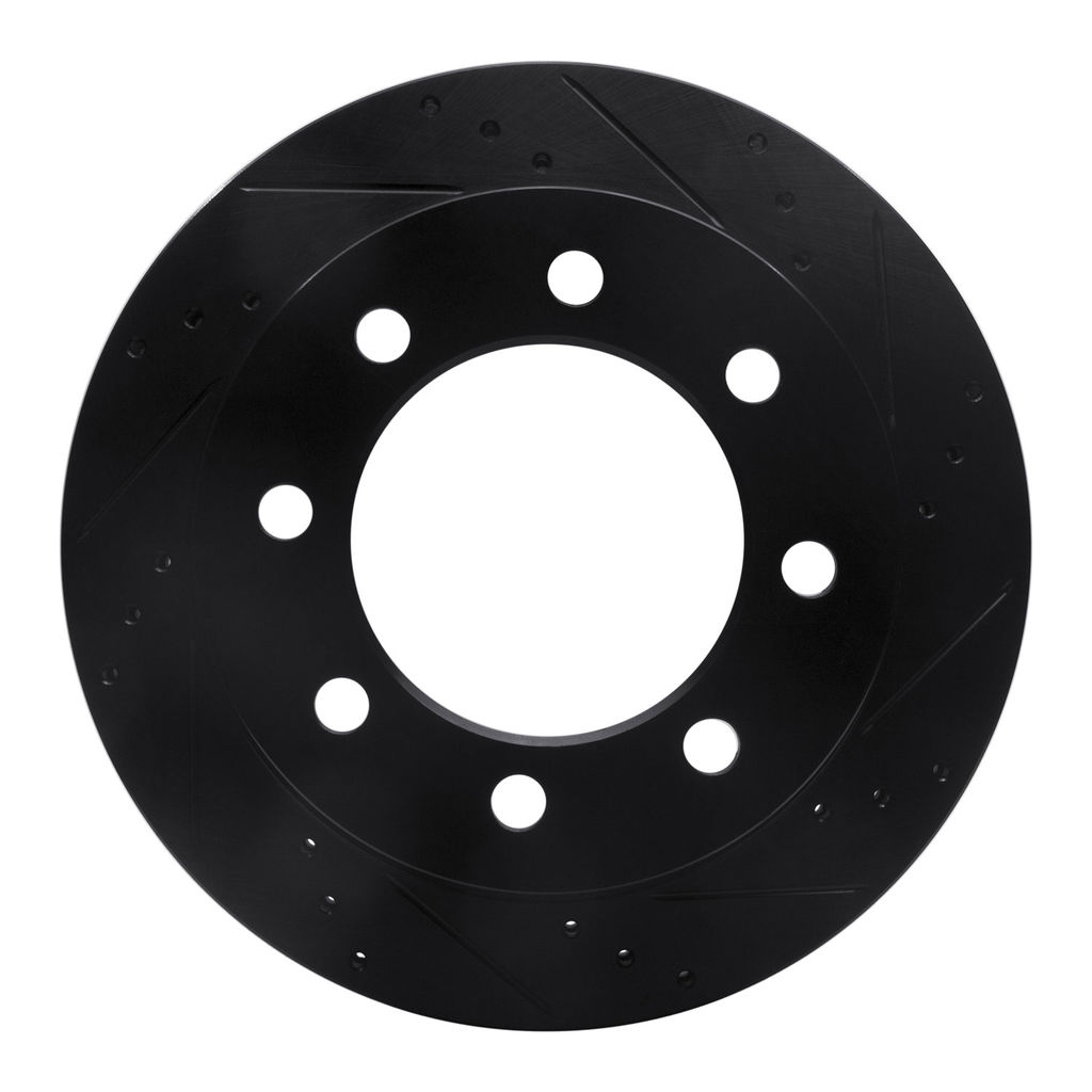 Dynamic Friction 633-40103R - Drilled and Slotted Black Zinc Brake Rotor