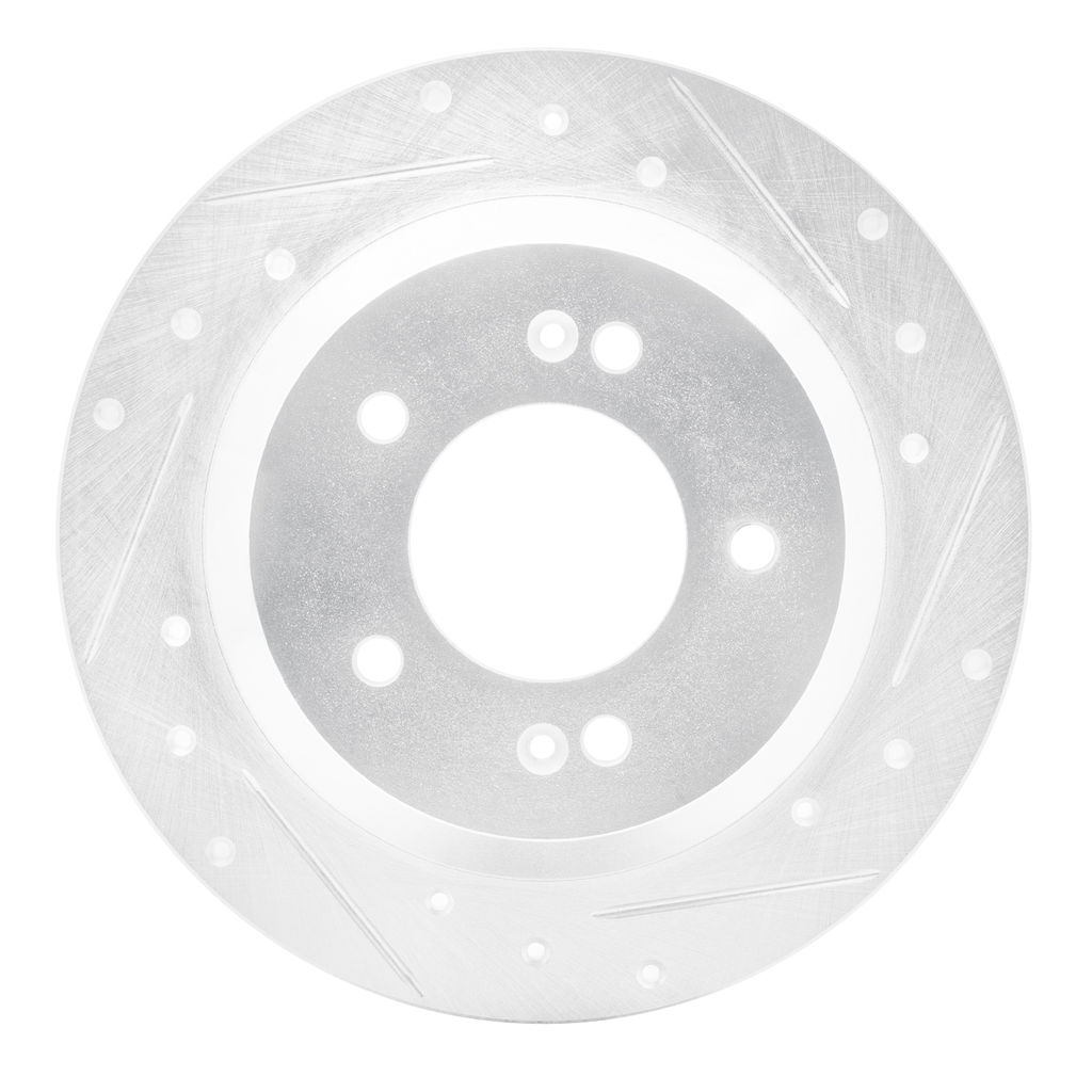 Dynamic Friction 631-03059R - Drilled and Slotted Silver Zinc Brake Rotor