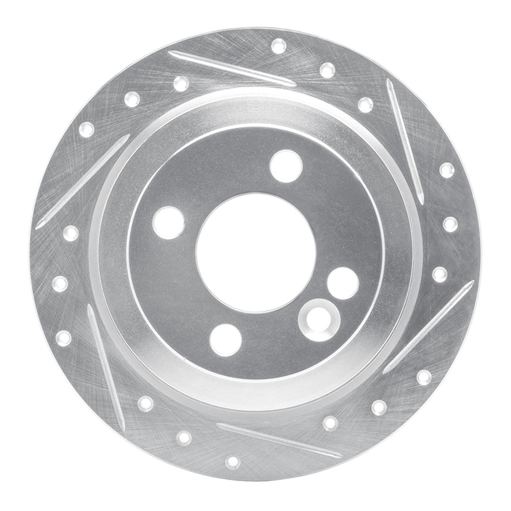 Dynamic Friction 631-32003R - Drilled and Slotted Silver Zinc Brake Rotor