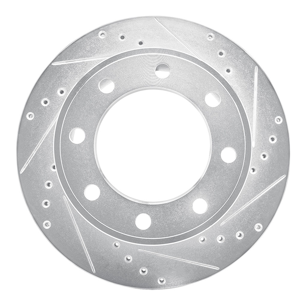 Dynamic Friction 631-54199R - Drilled and Slotted Silver Zinc Brake Rotor