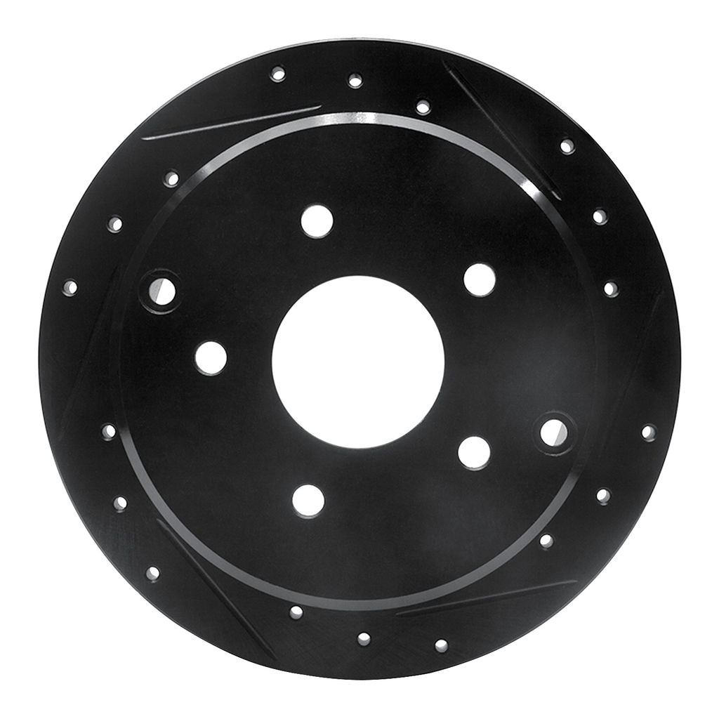 Dynamic Friction 633-52014R - Drilled and Slotted Black Zinc Brake Rotor