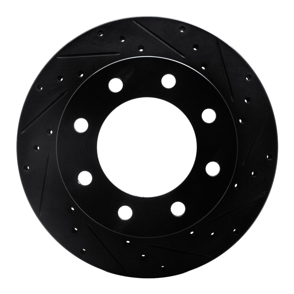 Dynamic Friction 633-48038R - Drilled and Slotted Black Zinc Brake Rotor