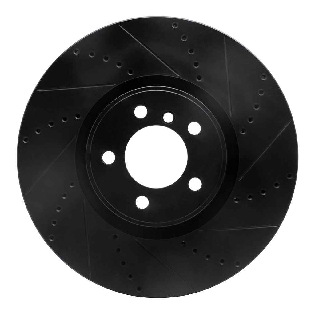 Dynamic Friction 633-11019R - Drilled and Slotted Black Zinc Brake Rotor