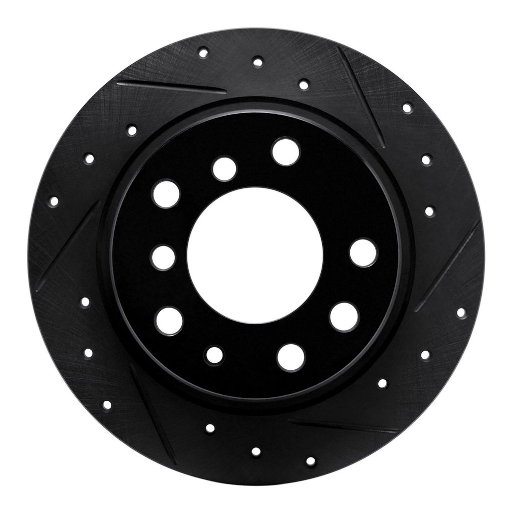 Dynamic Friction 633-31003R - Drilled and Slotted Black Zinc Brake Rotor