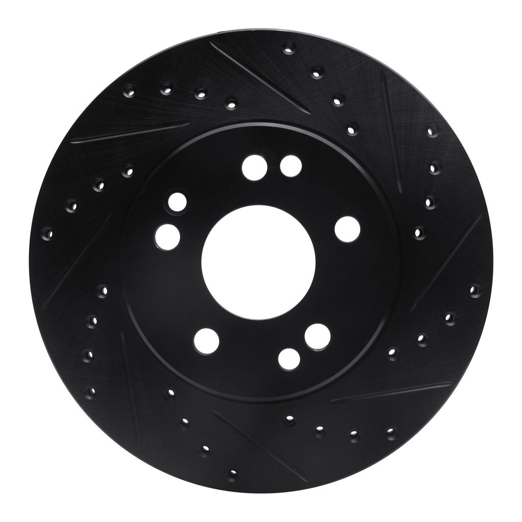 Dynamic Friction 633-63016R - Drilled and Slotted Black Zinc Brake Rotor
