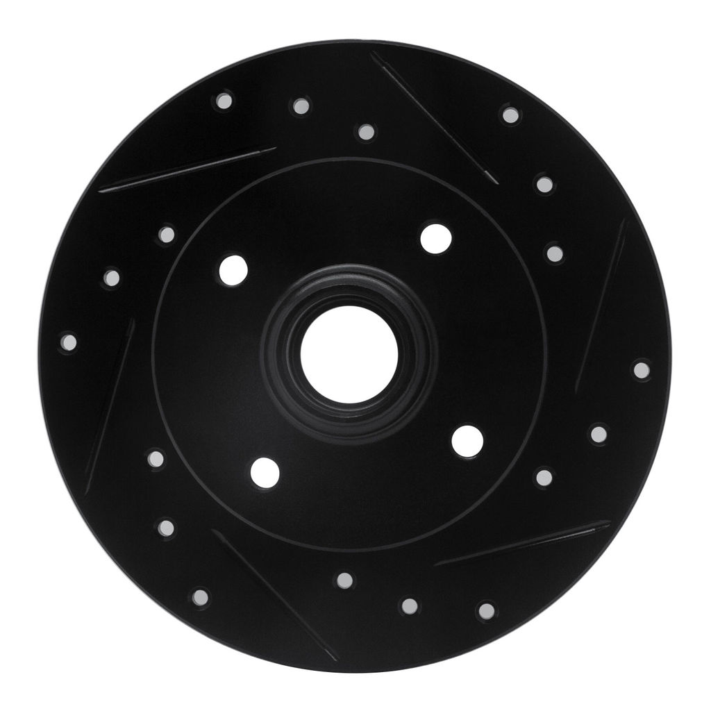 Dynamic Friction 633-74005R - Drilled and Slotted Black Zinc Brake Rotor