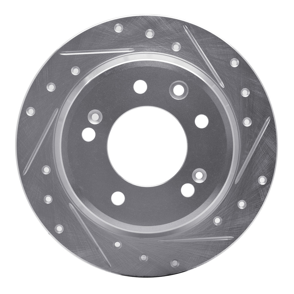 Dynamic Friction 631-03029R - Drilled and Slotted Silver Zinc Brake Rotor