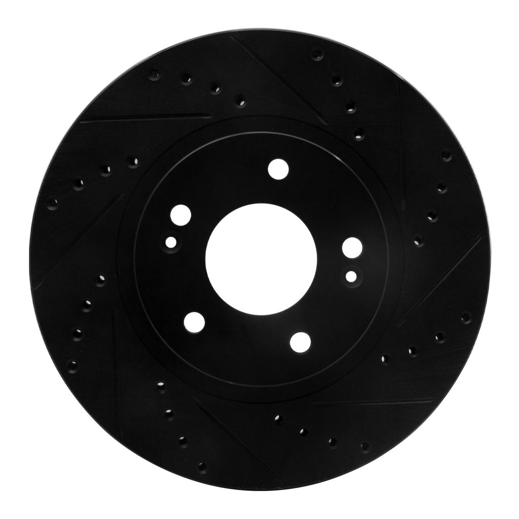 Dynamic Friction 633-03045R - Drilled and Slotted Black Zinc Brake Rotor