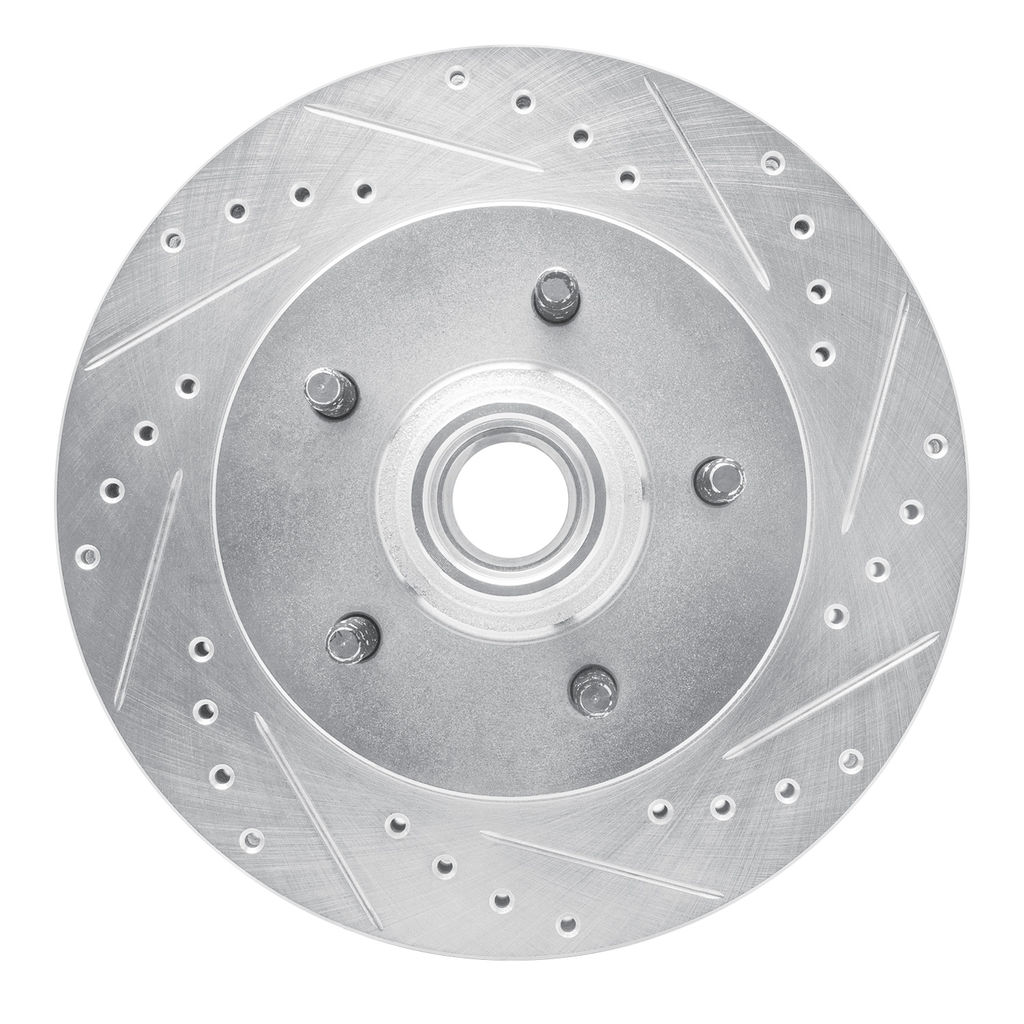 Dynamic Friction 631-54170R - Drilled and Slotted Silver Zinc Brake Rotor