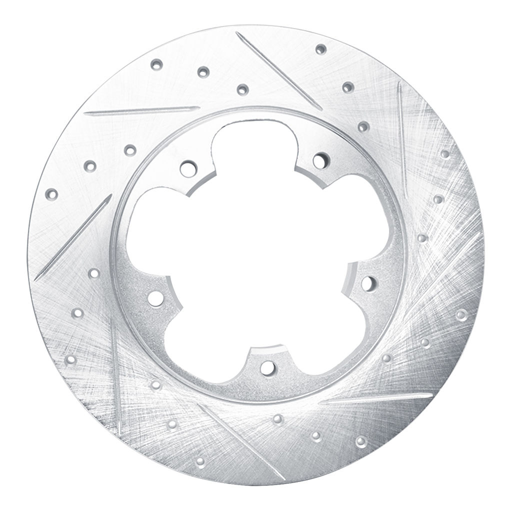 Dynamic Friction 631-54228R - Drilled and Slotted Silver Zinc Brake Rotor