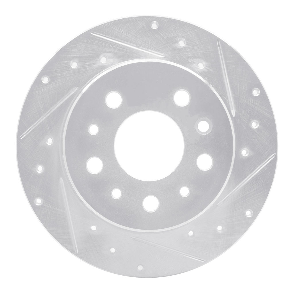 Dynamic Friction 631-63003R - Drilled and Slotted Silver Zinc Brake Rotor