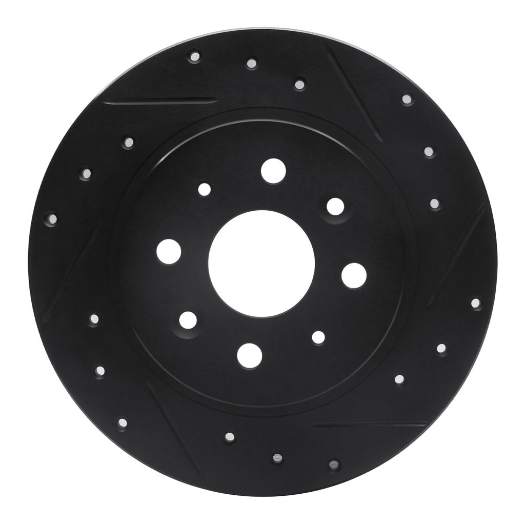 Dynamic Friction 633-21003R - Drilled and Slotted Black Zinc Brake Rotor
