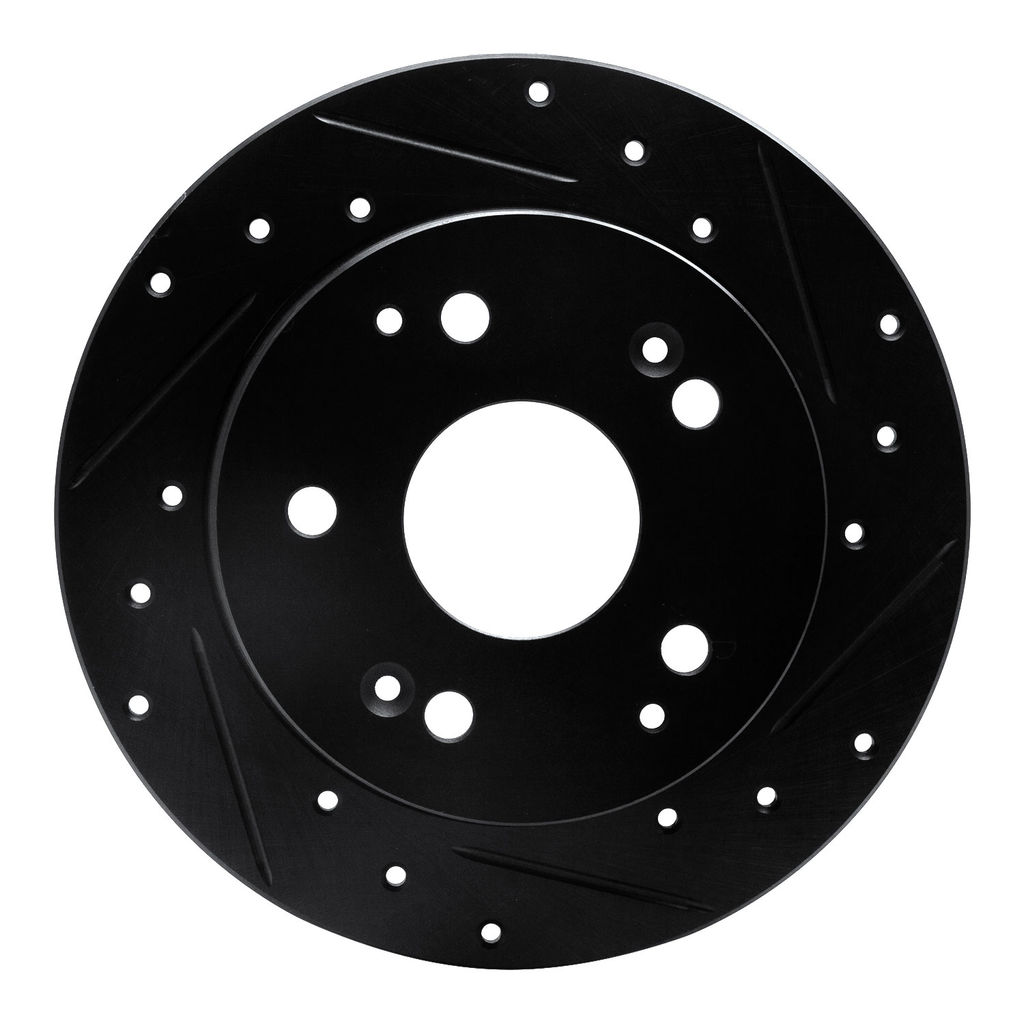 Dynamic Friction 633-59026R - Drilled and Slotted Black Zinc Brake Rotor