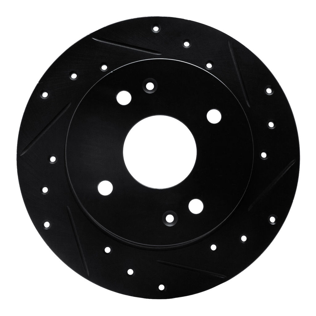 Dynamic Friction 633-58007R - Drilled and Slotted Black Zinc Brake Rotor