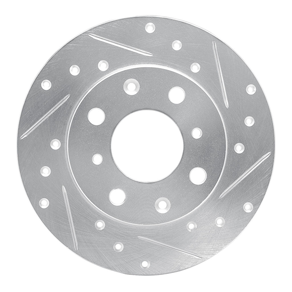 Dynamic Friction 631-59008R - Drilled and Slotted Silver Zinc Brake Rotor