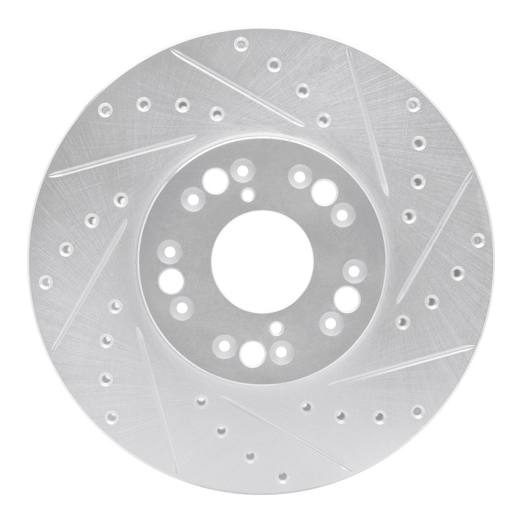 Dynamic Friction 631-75005R - Drilled and Slotted Silver Zinc Brake Rotor
