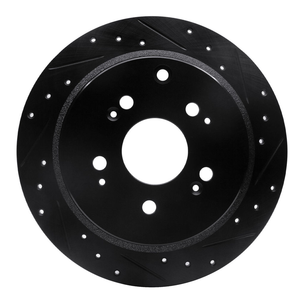 Dynamic Friction 633-59050R - Drilled and Slotted Black Zinc Brake Rotor