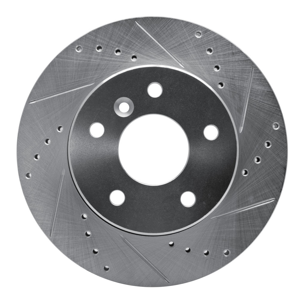 Dynamic Friction 631-11005R - Drilled and Slotted Silver Zinc Brake Rotor