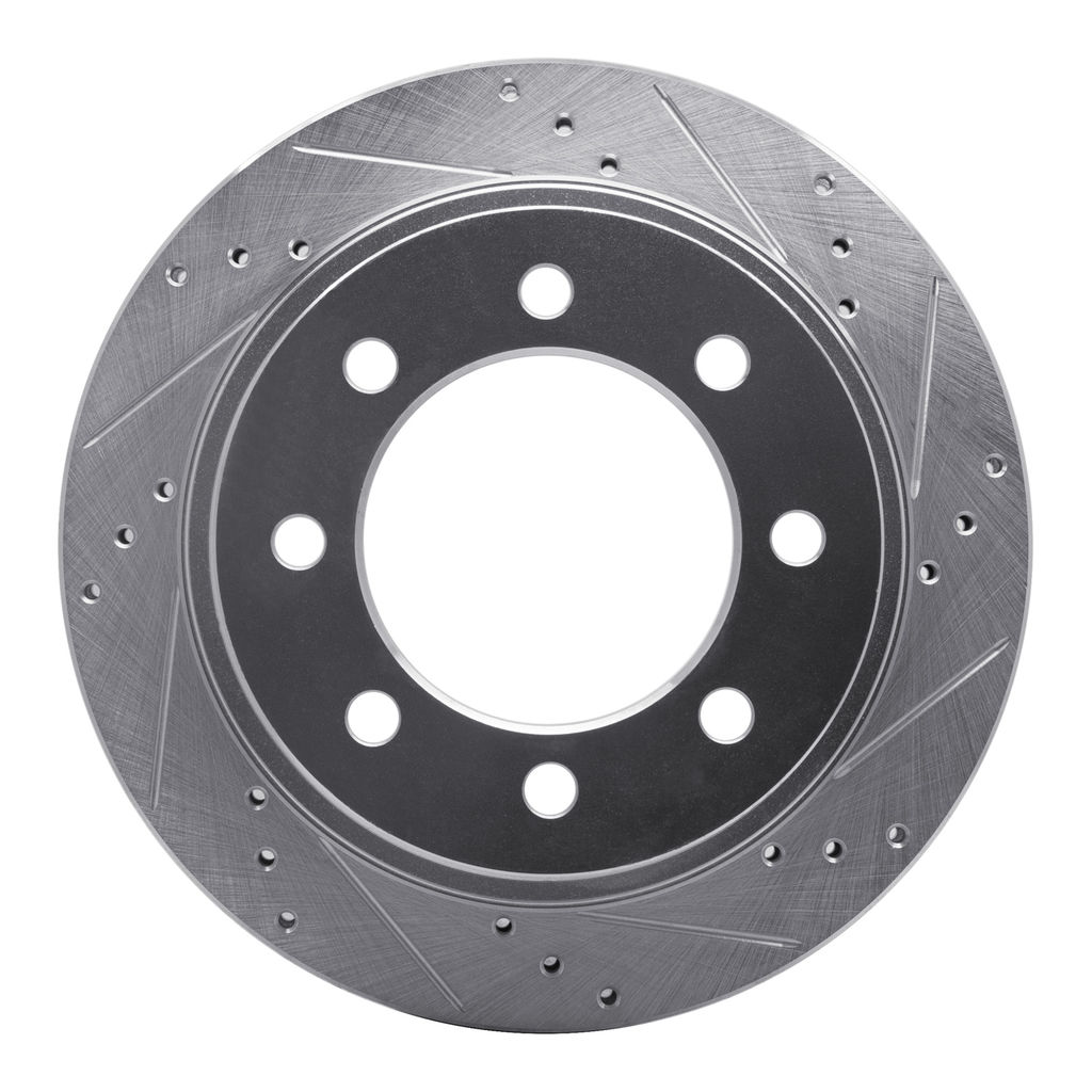 Dynamic Friction 631-40103R - Drilled and Slotted Silver Zinc Brake Rotor