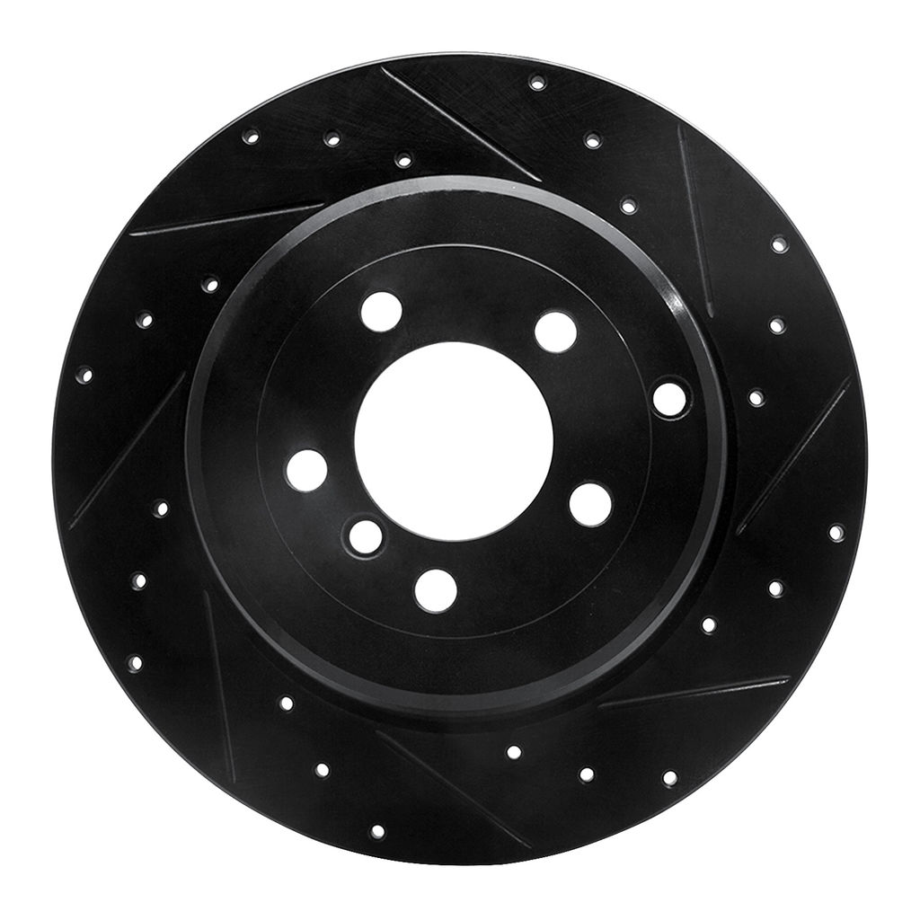 Dynamic Friction 633-11008R - Drilled and Slotted Black Zinc Brake Rotor