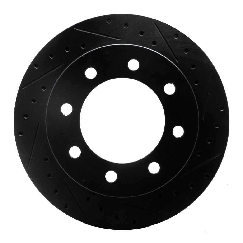 Dynamic Friction 633-48040R - Drilled and Slotted Black Zinc Brake Rotor