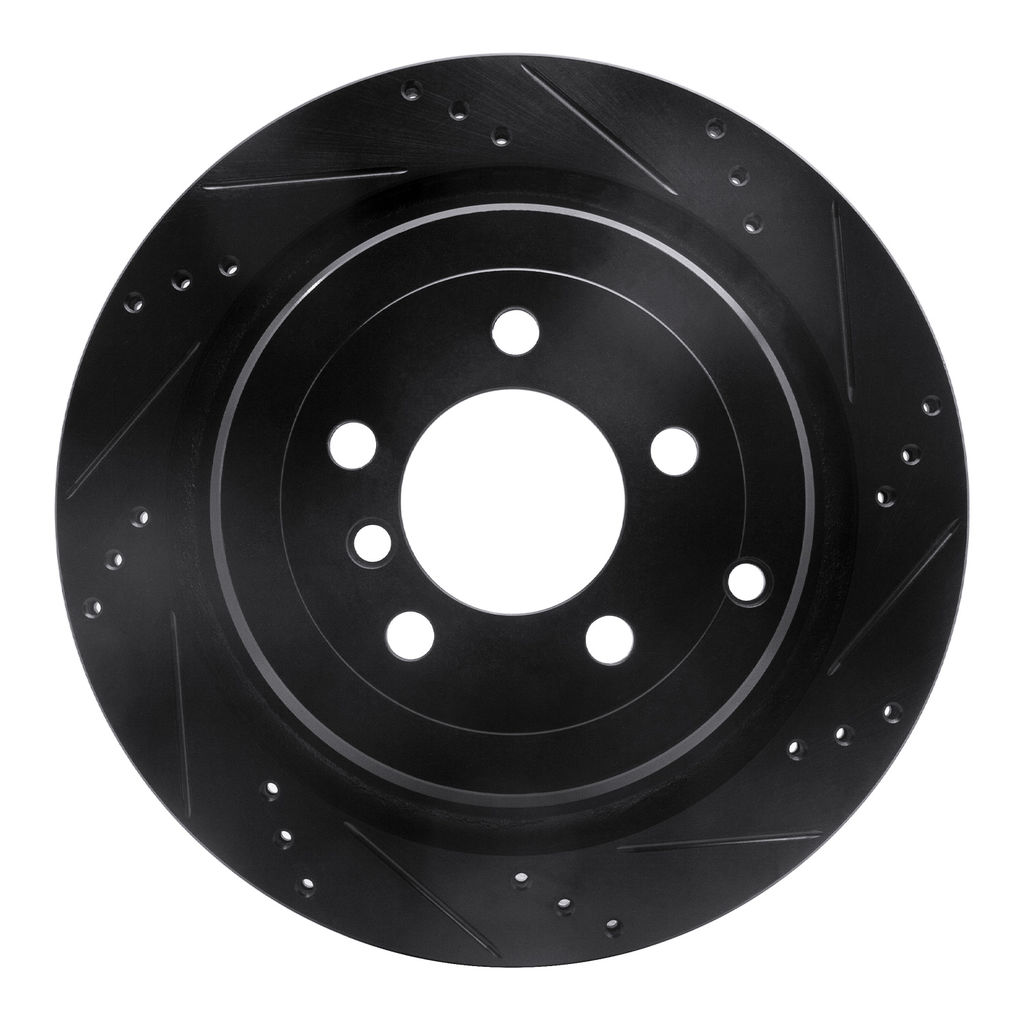Dynamic Friction 633-11016R - Drilled and Slotted Black Zinc Brake Rotor