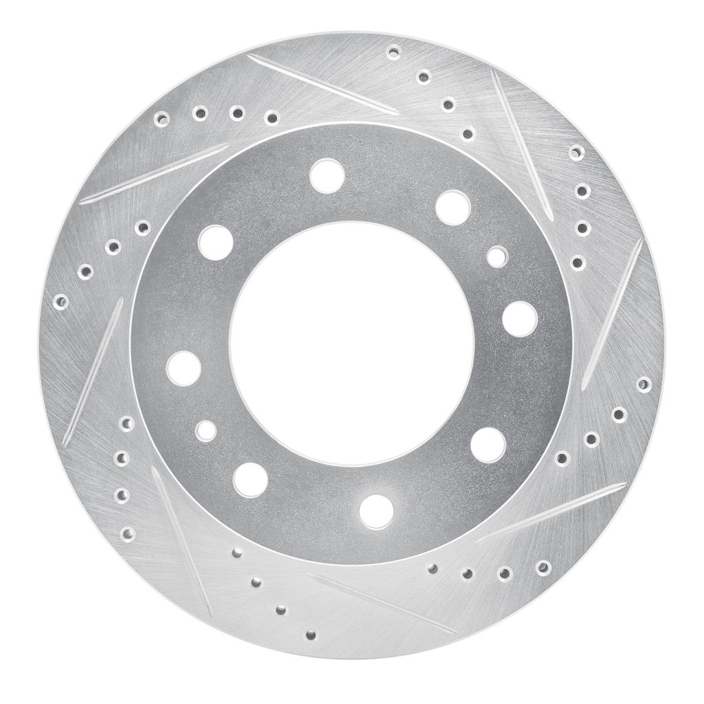 Dynamic Friction 631-48051R - Drilled and Slotted Silver Zinc Brake Rotor