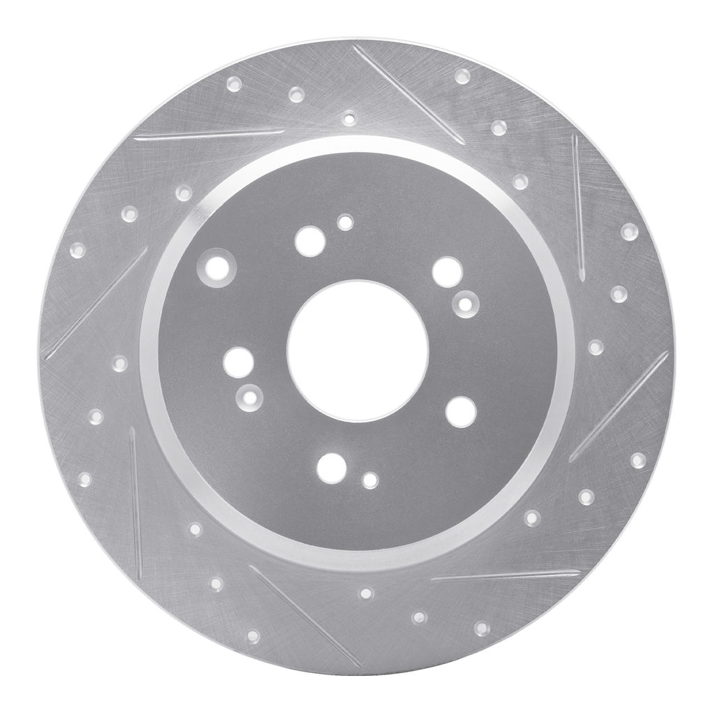 Dynamic Friction 631-59054R - Drilled and Slotted Silver Zinc Brake Rotor