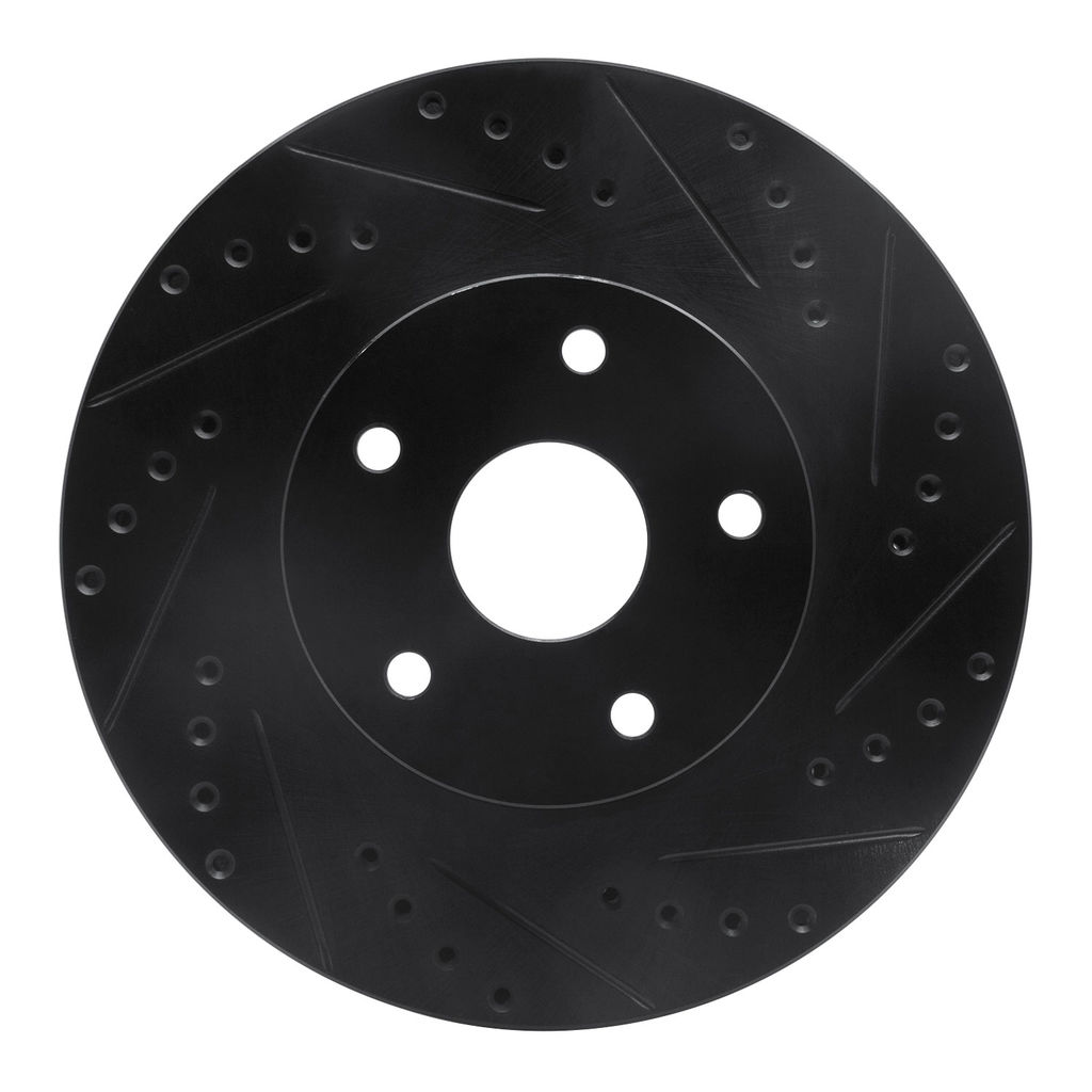 Dynamic Friction 633-13011R - Drilled and Slotted Black Zinc Brake Rotor