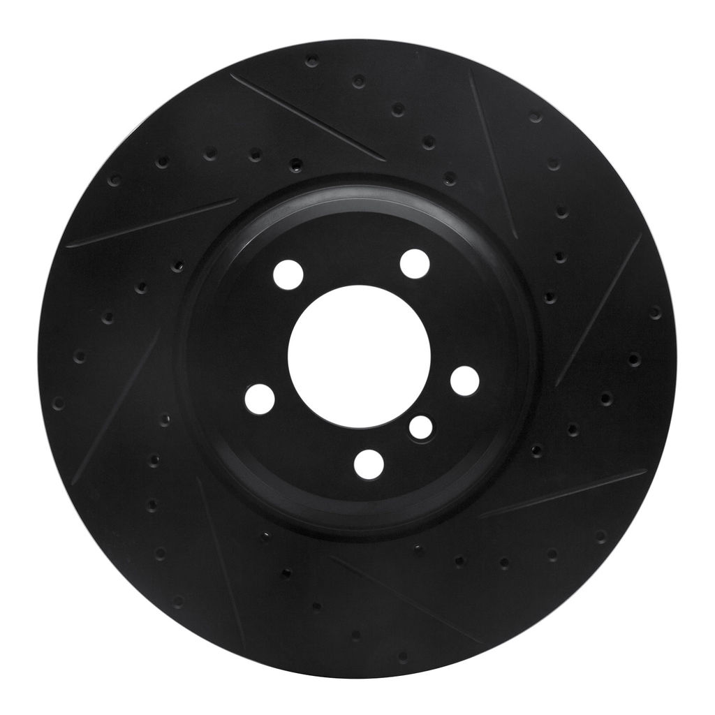 Dynamic Friction 633-31083R - Drilled and Slotted Black Zinc Brake Rotor