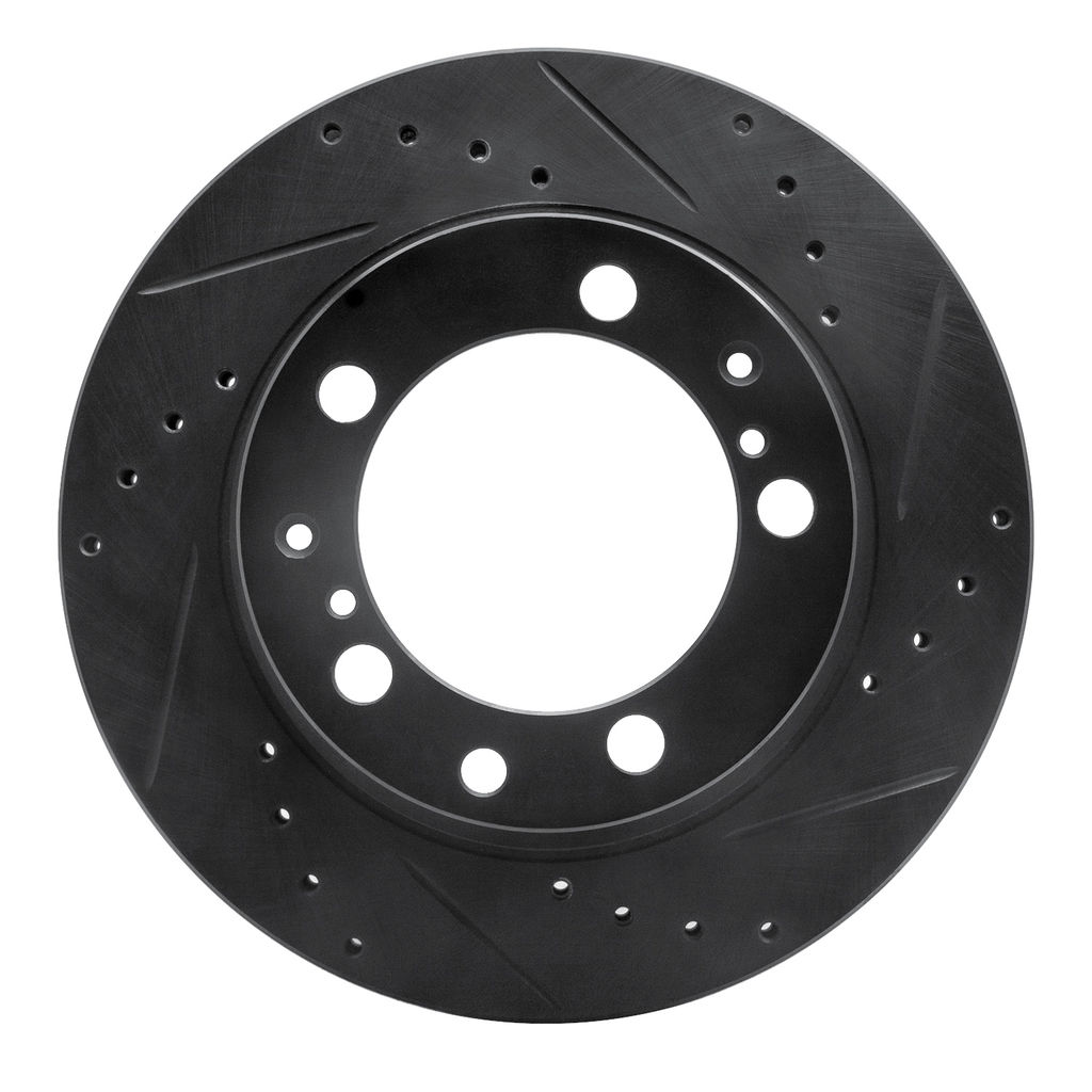 Dynamic Friction 633-02021R - Drilled and Slotted Black Zinc Brake Rotor
