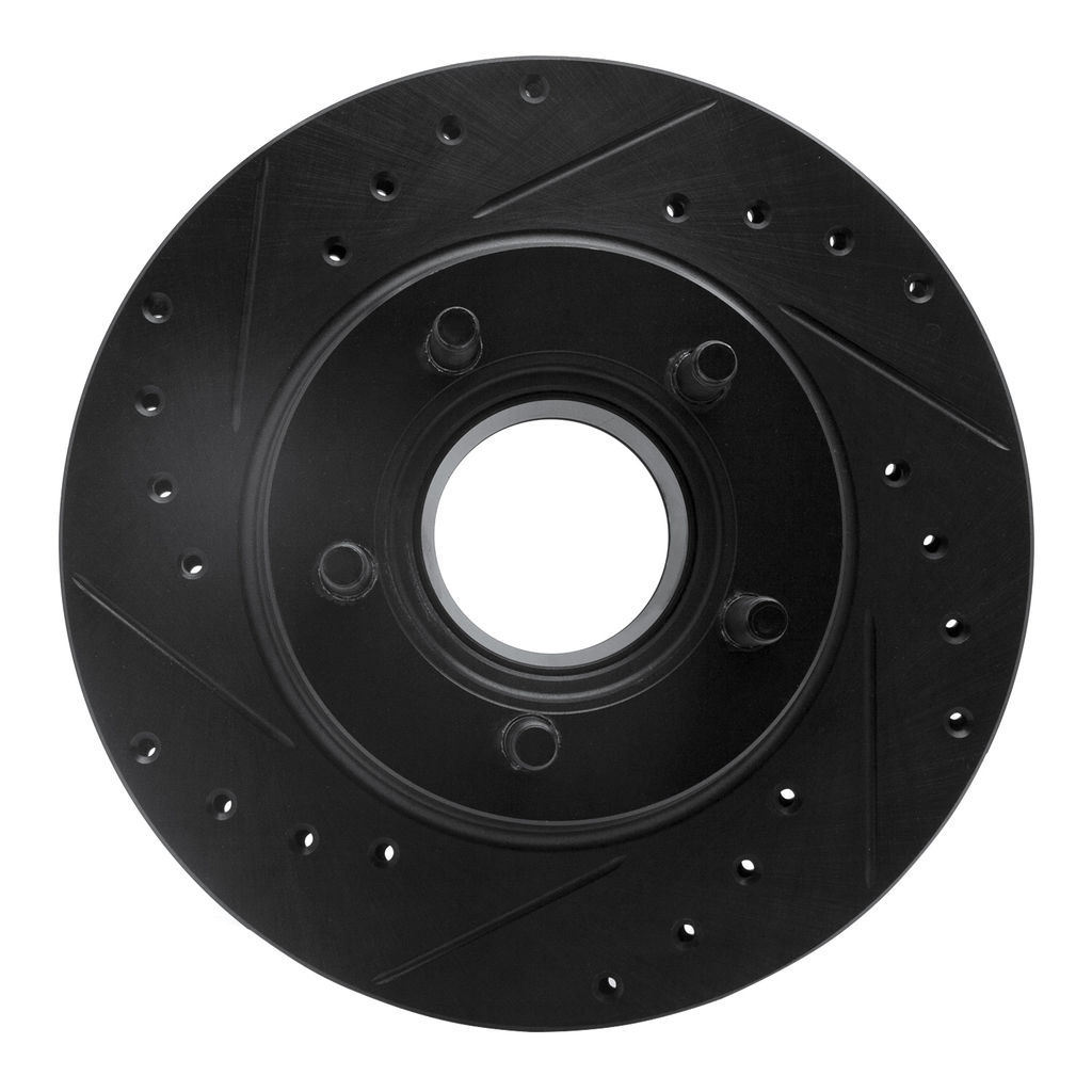 Dynamic Friction 633-54125L - Drilled and Slotted Black Zinc Brake Rotor