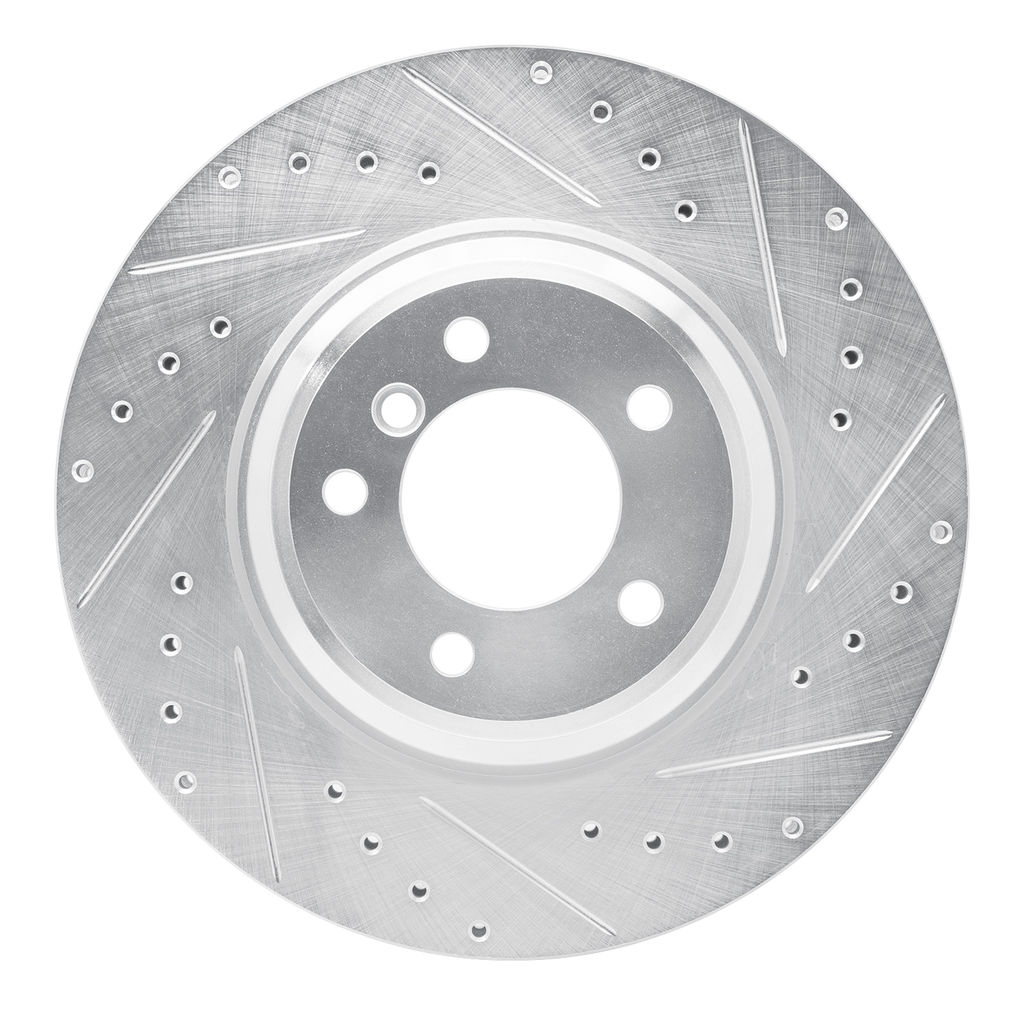 Dynamic Friction 631-31082R - Drilled and Slotted Silver Zinc Brake Rotor