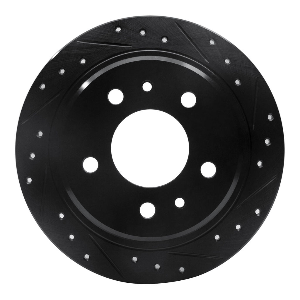 Dynamic Friction 633-31015R - Drilled and Slotted Black Zinc Brake Rotor