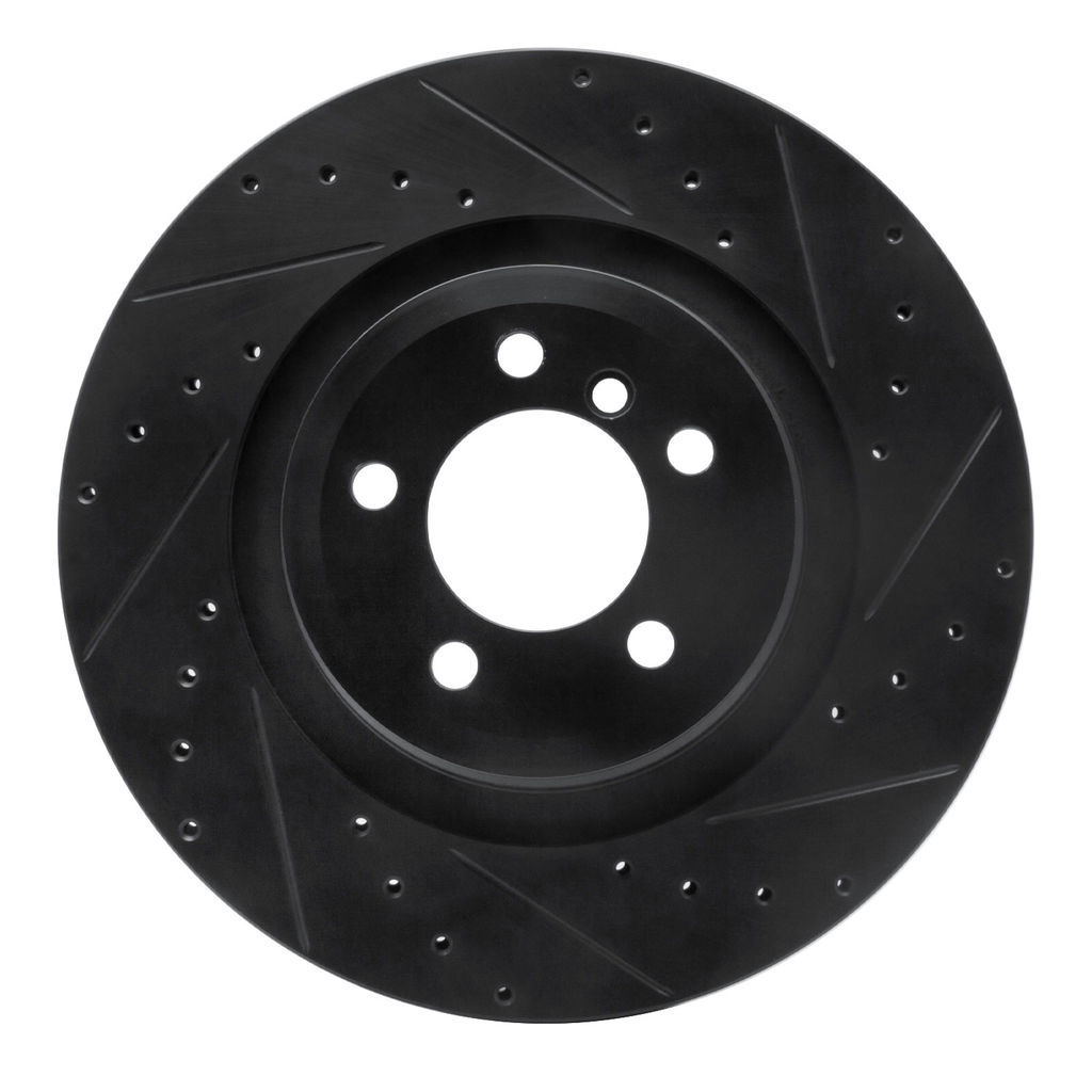 Dynamic Friction 633-31084R - Drilled and Slotted Black Zinc Brake Rotor