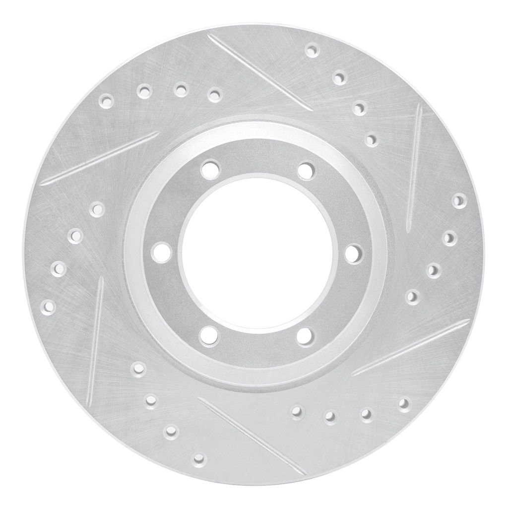 Dynamic Friction 631-37006R - Drilled and Slotted Silver Zinc Brake Rotor