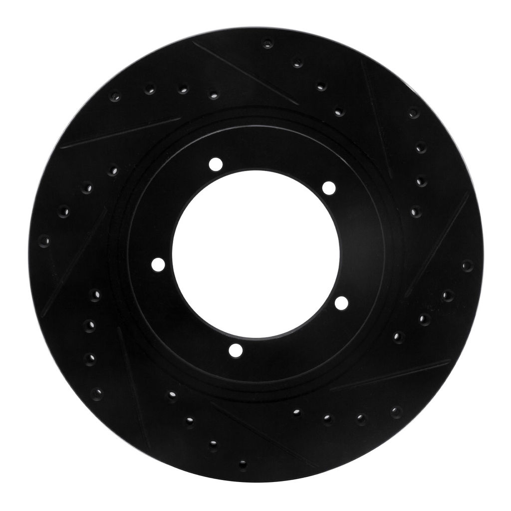 Dynamic Friction 633-02018R - Drilled and Slotted Black Zinc Brake Rotor