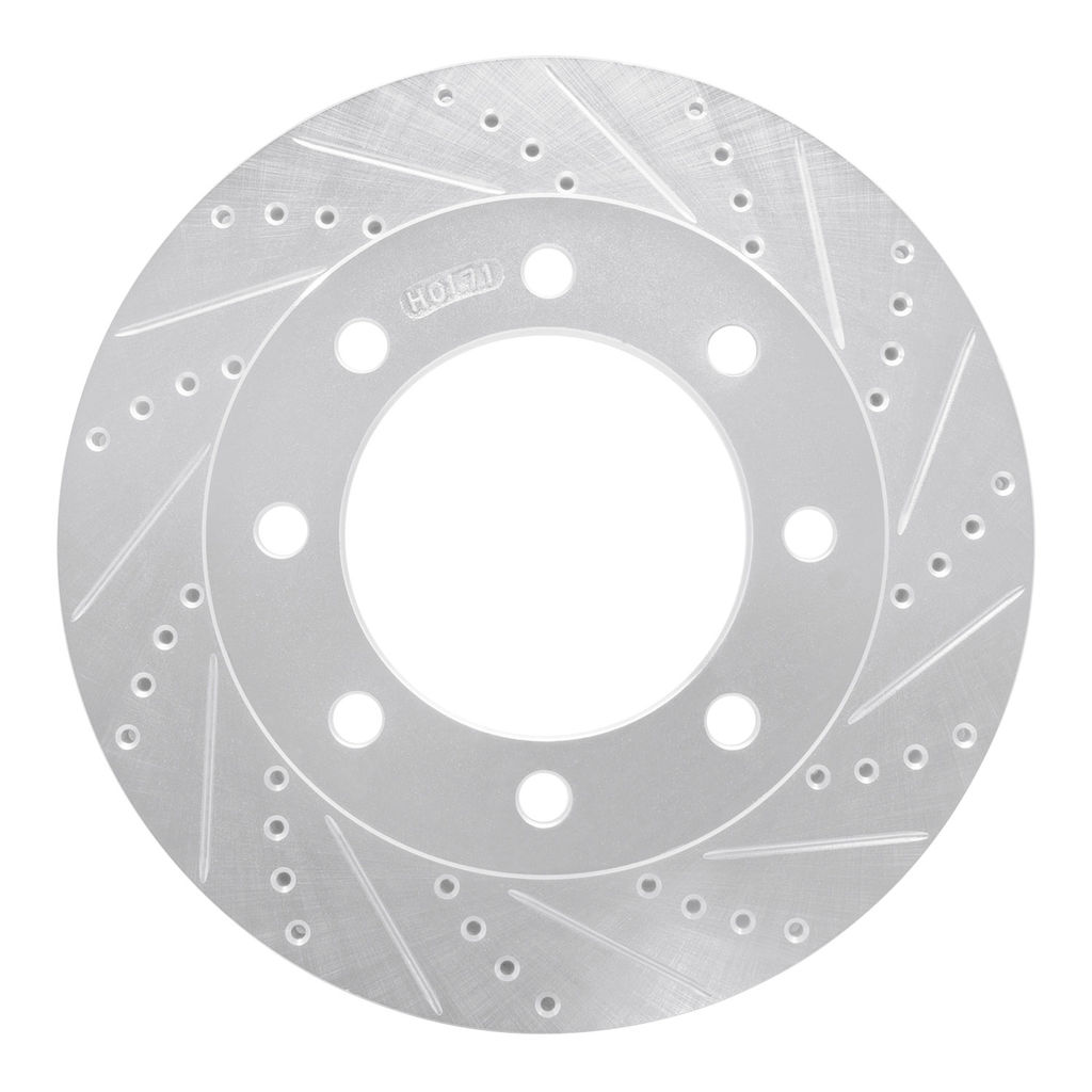 Dynamic Friction 631-54196R - Drilled and Slotted Silver Zinc Brake Rotor
