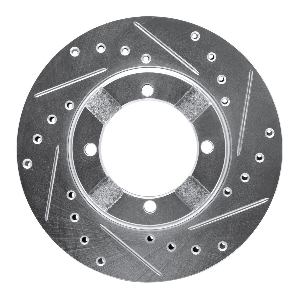 Dynamic Friction 631-72003R - Drilled and Slotted Silver Zinc Brake Rotor
