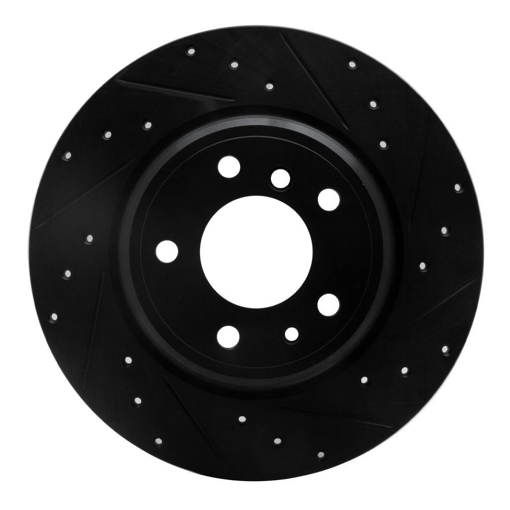 Dynamic Friction 633-31030R - Drilled and Slotted Black Zinc Brake Rotor